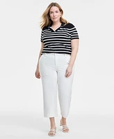 Liverpool Los Angeles Plus Stride High-Rise Cropped Wide-Leg Jeans