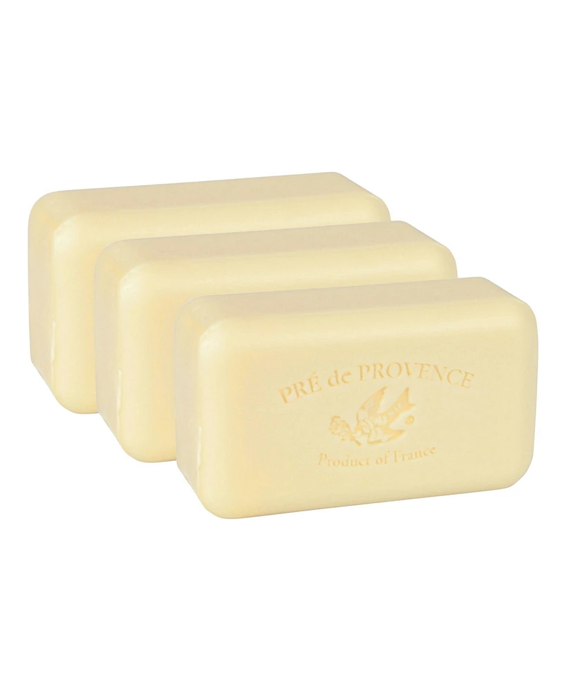 Pre de Provence Moisturizing 150g French Soap Bar, Quad-Milled, Long Lasting, Moisturizing, Rich, Creamy Lather (Set of 3)