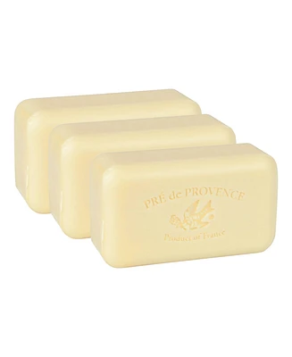 Pre de Provence Moisturizing 150g French Soap Bar, Quad-Milled, Long Lasting, Moisturizing, Rich, Creamy Lather (Set of 3)