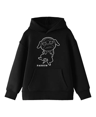 Naruto Boys Classic Pakkun Youth Black Hooded Sweatshirt-xs