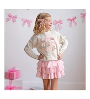 Child Girl Pink Glitter Bow Clip Set
