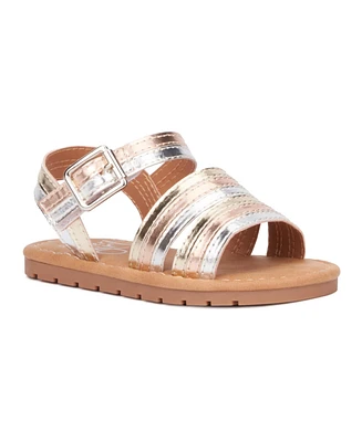 Olivia Miller Big Girls Rainbow Daze Slide Sandals