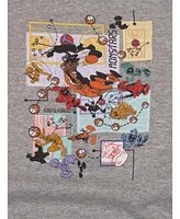 Looney Tunes Space Jam Boys 1996 Characters Collage Art Youth Heather Grey Hoodie-s