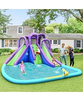 Inflatable Water Park Mighty Bounce House with Pool Ultimate Outdoor Playset for Kids