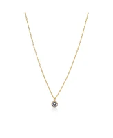 Non-Tarnishing 14k Gold Filled Chain with 6mm Cubic Zirconia Necklace