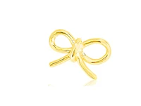 Etoielle Yellow Gold Tone WIre Bow Earrings Mini Studs