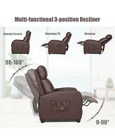 Recliner Sofa Wingback Chair with Massage Function