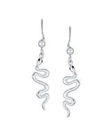 Bling Jewelry Egyptian Serpent Dangle Earrings Snake Design Sterling Silver