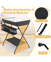 Gouun Baby Storage Folding Diaper Changing Table