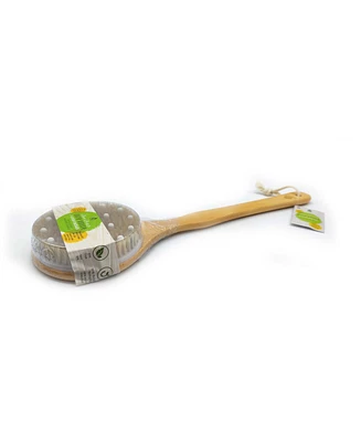 Boar Bristle & Rubber Massager with Lotus Wooden Handle