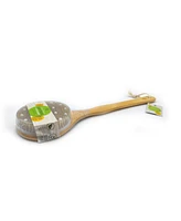 Boar Bristle & Rubber Massager with Lotus Wooden Handle