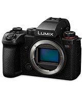 Panasonic Lumix S5II Mirrorless Camera, Bundle with Zoom Li-on Iii R2 Ttl Flash, Shotgun Mic, Video Tripod, 128GB Memory Card