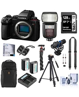 Panasonic Lumix S5II Mirrorless Camera, Bundle with Zoom Li-on Iii R2 Ttl Flash, Shotgun Mic, Video Tripod, 128GB Memory Card