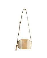 Tommy Bahama Camera Bag with Debossed Logo and Straw Accents