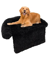 47"x 45"x 33" Plush Calming Dog Couch Bed with Anti-Slip Bottom