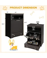 Pet Feeder Station with Stainless Steel Bowl