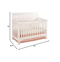 Westwood Design Taylor Farmhouse Wood Convertible Crib in Sea Shell White