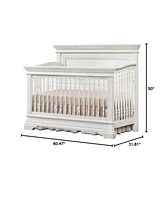 Westwood Design Olivia Traditional Wood Convertible Crib in Brushed White