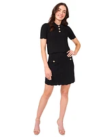 CeCe Women's Flare Scalloped Wavy-Knit Mini Skirt
