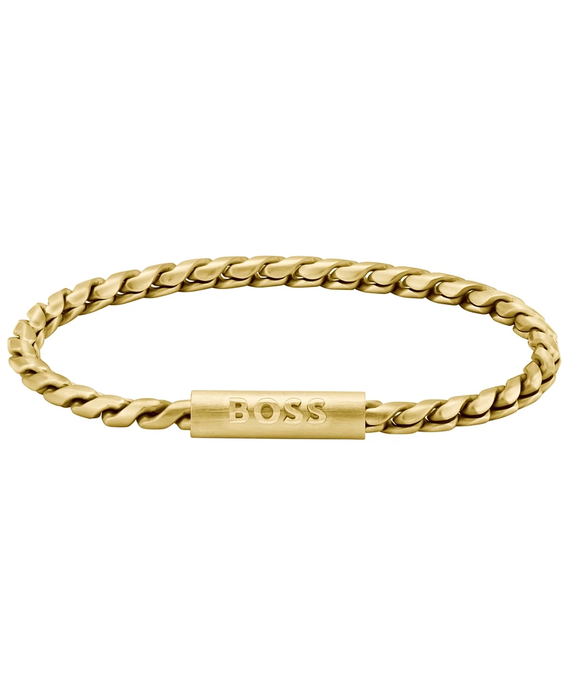 Hugo Boss Men's Doran Ionic Gold-Plated Chain Bracelet