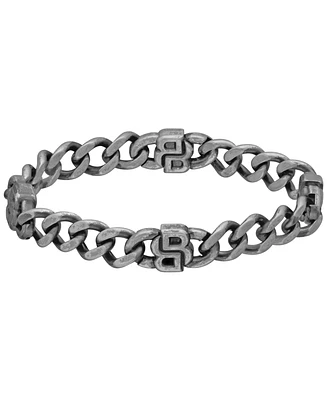 Hugo Boss Men's Double B Absolute Galvanic Blackening Stainless Steel Chain Bracelet