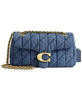 Coach Small Tabby Denim Shoulder Bag 26 with Quilting