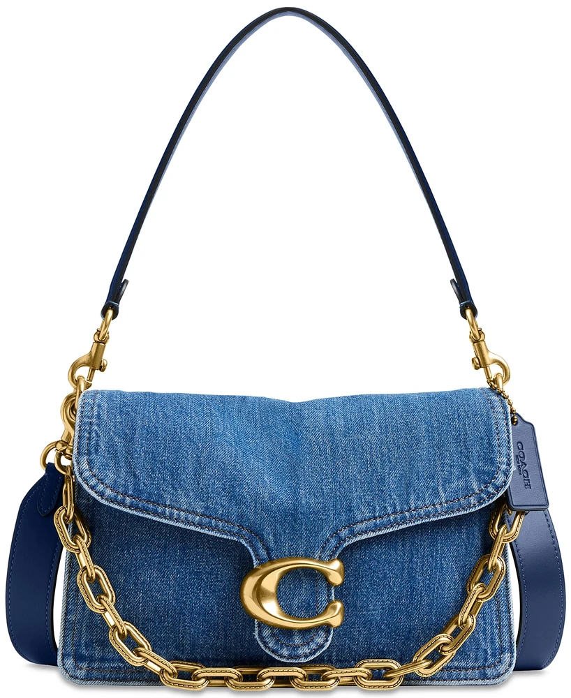 Coach Chain Tabby Small Denim Shoulder Bag