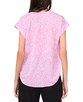 Vince Camuto Women's Split-Neck Cap-Sleeve Top