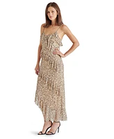 Steve Madden Women's Aida Cheetah-Print Ruffled Dress