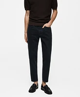 Mango Men's Eu Tapered-Fit Crop Jeans