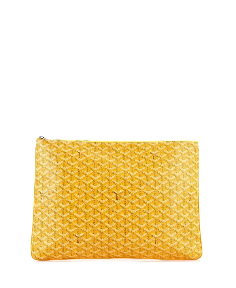 Pre-Owned Goyard Gm Senat Zip Pouch Coated Canvas