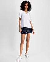Tommy Hilfiger Women's Pintucked Linen-Blend Top