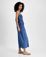 Tommy Hilfiger Women's Chambray Peplum Jumpsuit