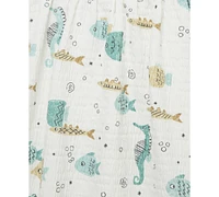 Little Me Baby Girls Aquatic Dress & Diaper Cover, 2 Piece Set