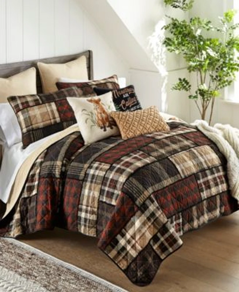 Donna Sharp Lj Plaid Cotton Pieced Heavyweight Quilt Sets