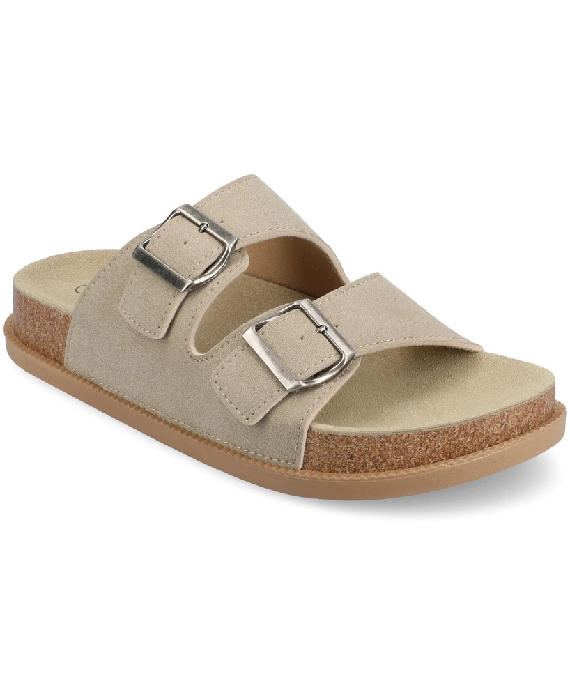Journee Collection Tula Slip-On Flat Sandals