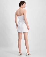 French Connection Women's Whisper Strapless Bow Mini Dress