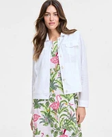 Charter Club Womens 100 Linen Jacket Palm Beach 100 Linen Midi Dress Exclusively At Macys