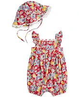Polo Ralph Lauren Baby Girls Bubble Shortall & Hat Set