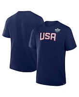 Fanatics Men's Navy Usa 2025 4 Nations Face-Off Primary Logo T-Shirt