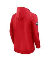 Fanatics Men's Athletic Red Canada 2025 4 Nations Face-Off Authentic Pro Fleece Pullover Hoodie