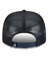 New Era Men's Navy Atlanta Braves 2025 Spring Training 9SEVENTY Stretch-snap Trucker Hat