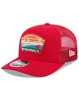 New Era Men's Red Washington Nationals 2025 Spring Training 9SEVENTY Stretch-snap Trucker Hat