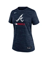 Nike Women's Navy Atlanta Braves Authentic Collection Velocity Performance T-Shirt