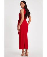 Quiz Women's Ity Ruched Waist Maxi Dress