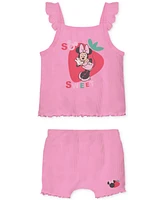 Disney Baby Girls Minnie Mouse Top & Shorts, 2 Piece Set