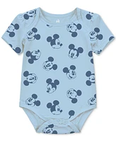 Disney Baby Boys Mickey Mouse Short-Sleeve Bodysuits, Set of 3