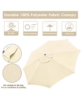 Yescom Xl 13Ft Aluminum Patio Umbrella 8 Rib Heavy Duty Table Parasol Rope Pulley Outdoor Garden Deck Beach Furniture