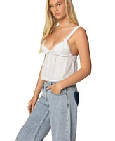 Edikted Womens Andea Babydoll Tank Top