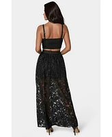 Bebe Women's 2 Piece Embroidery Gown